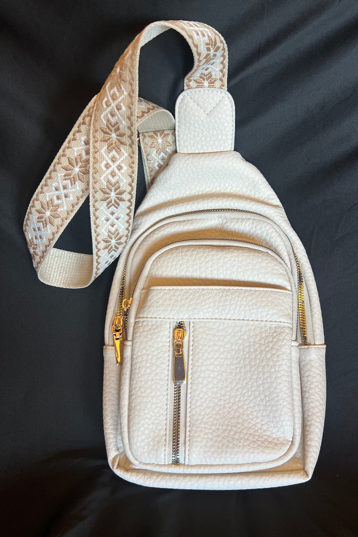 Multi-Pocket/Zipper Crossbody Soft Leather Purse