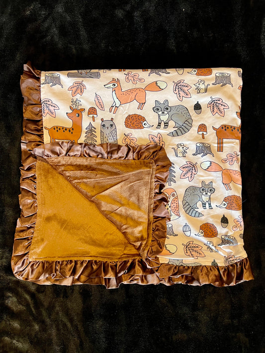 Brown Fox and Deer with Ruffle