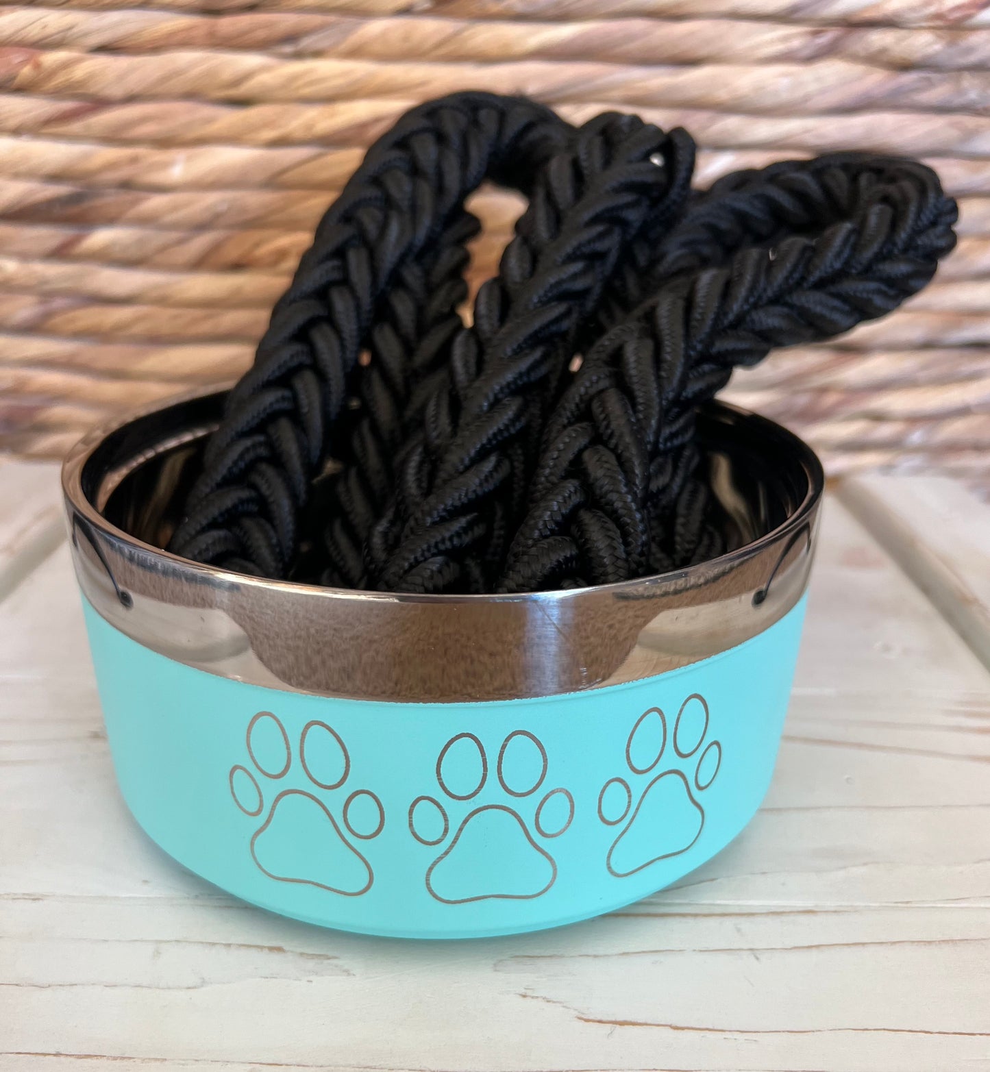 Pet Dish and Leash