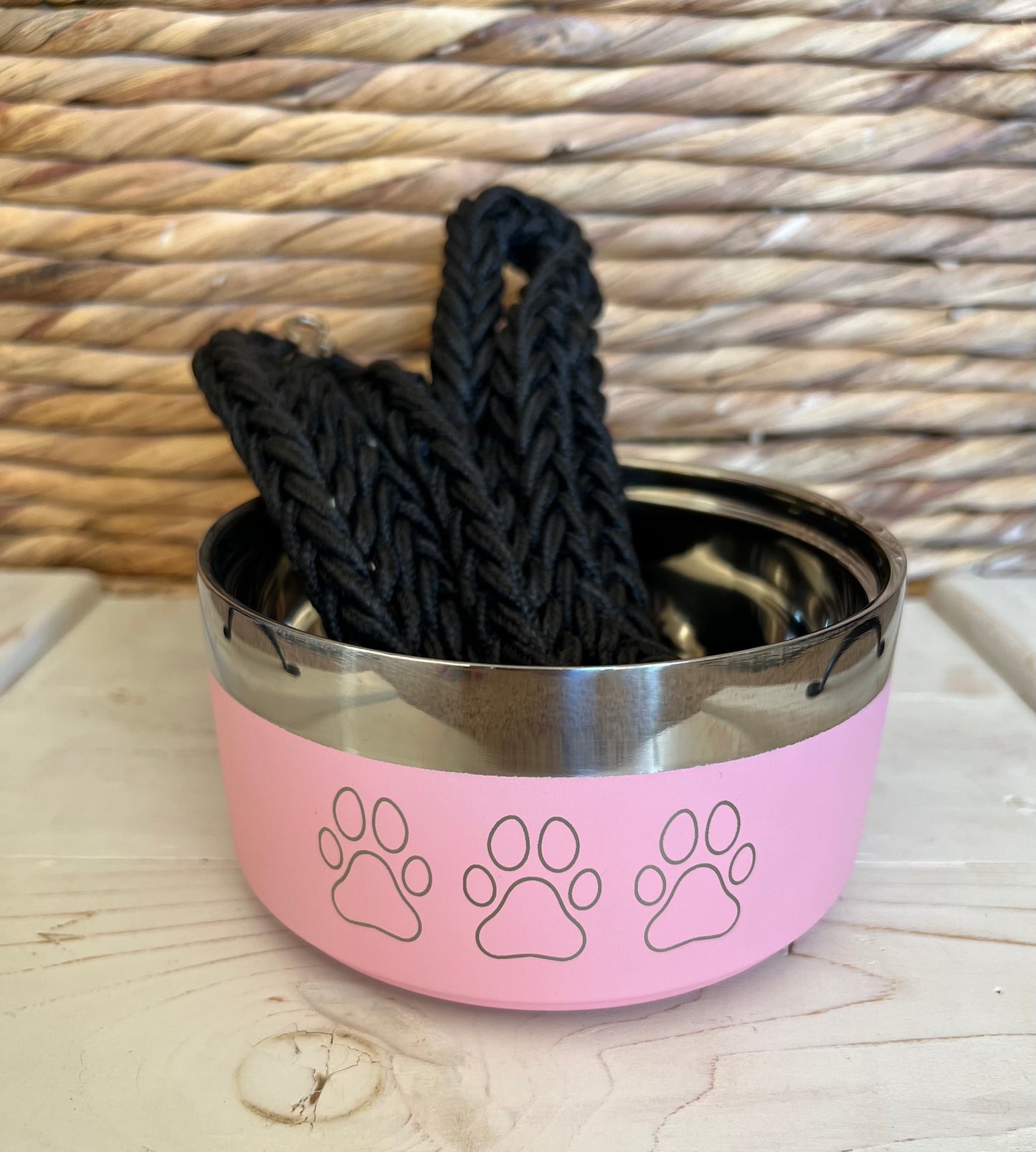 Pet Dish and Leash